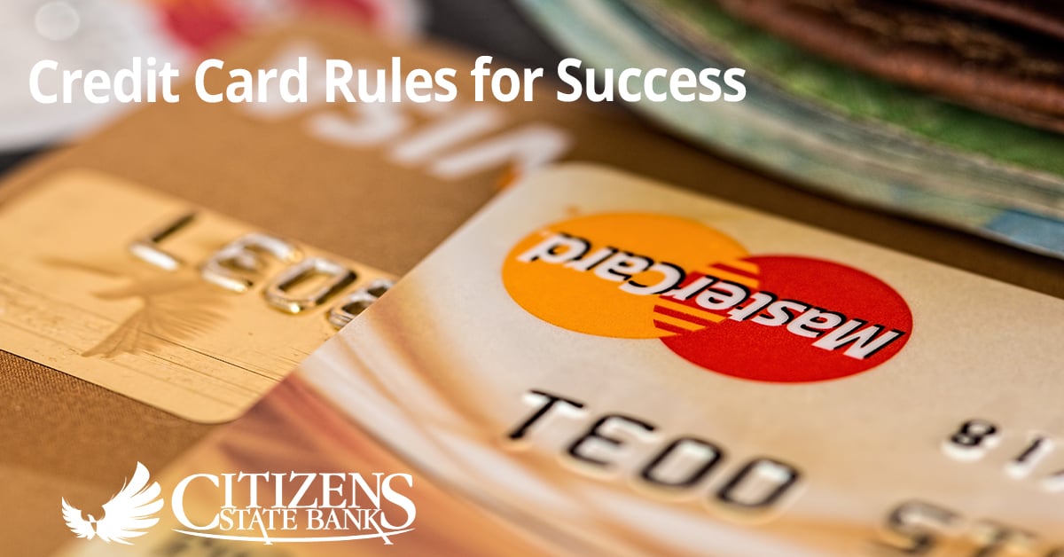 Credit Card "Rules" for Success