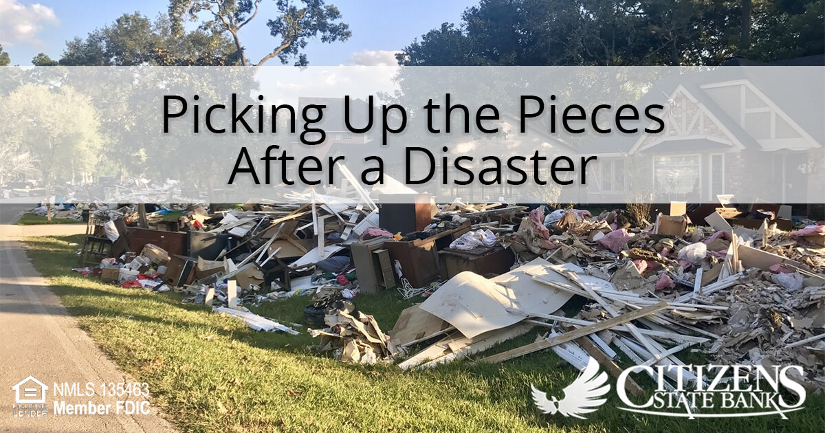 Picking up the pieces after a disaster