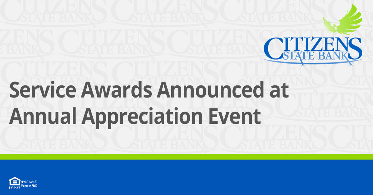 Service Awards Announced at Annual Appreciation Event