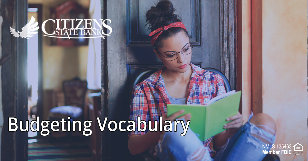 Budgeting Vocabulary