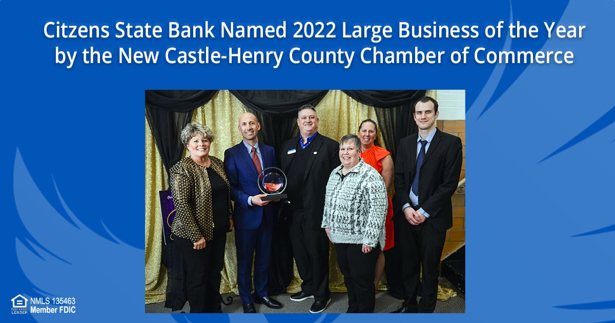 Citizens State Bank Named 2022 Large Business of the Year