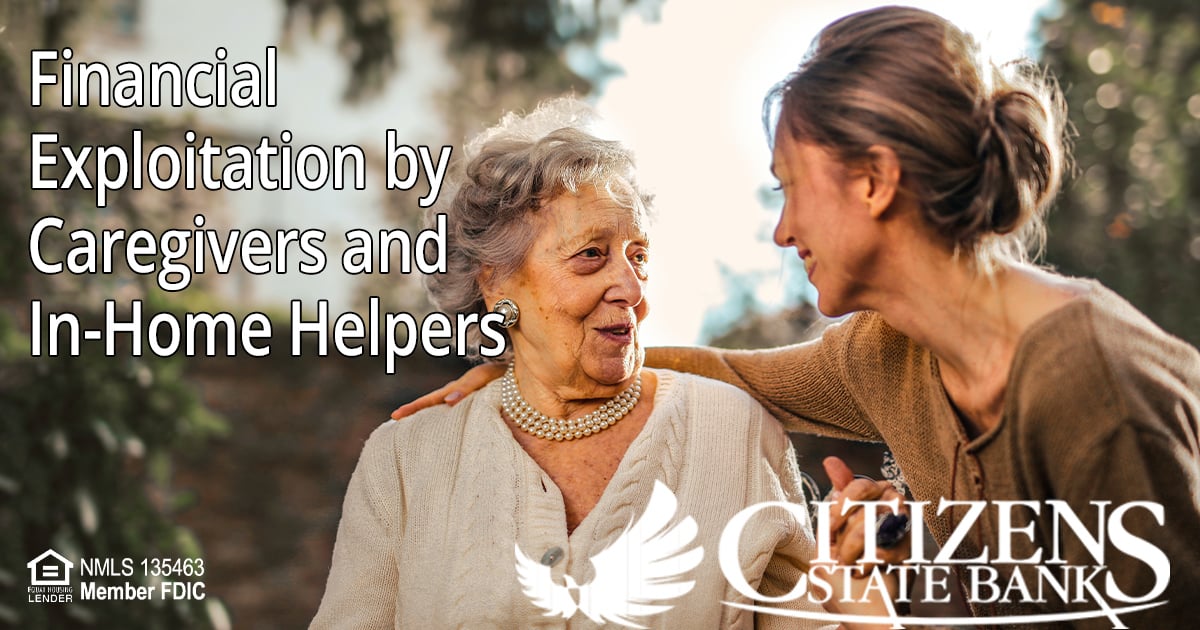 Financial Exploitation by Caregivers and In-Home Helpers