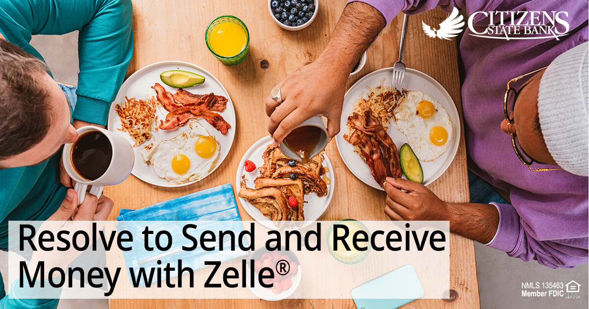 Resolve to Send and Receive Money with Zelle