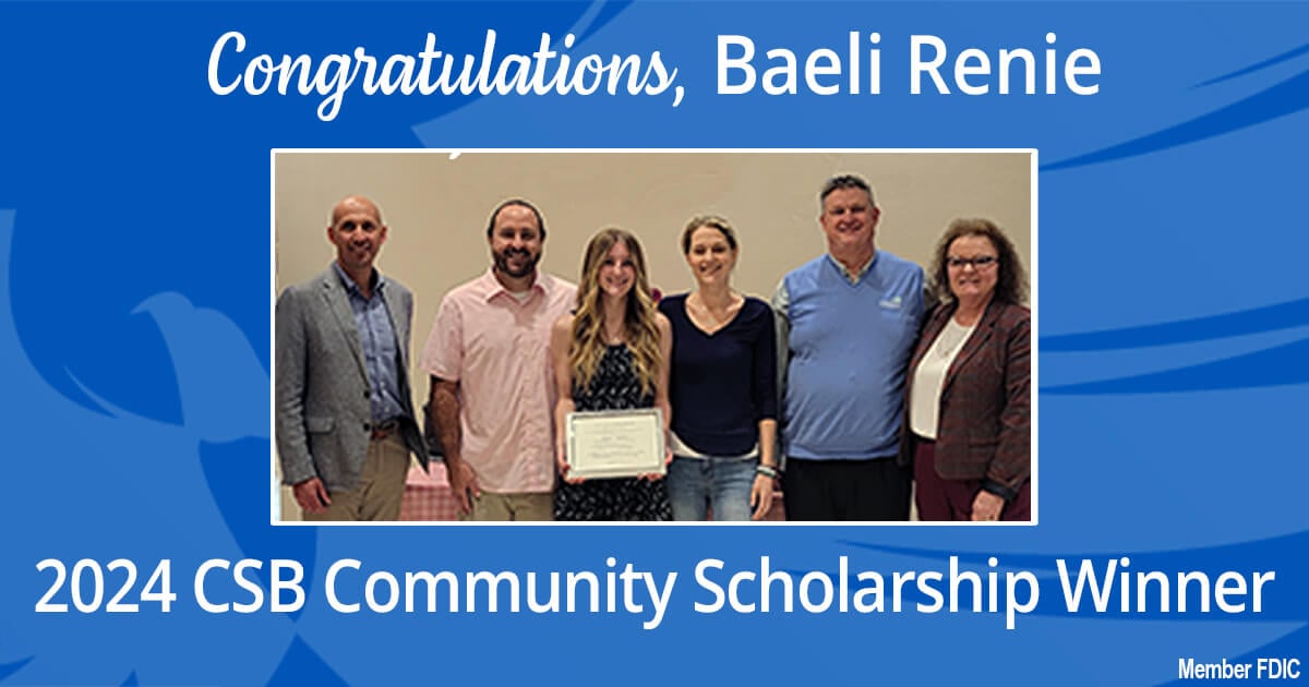 Announcing Baeli Renie, 2024 Citizens State Bank Community Scholarship Winner